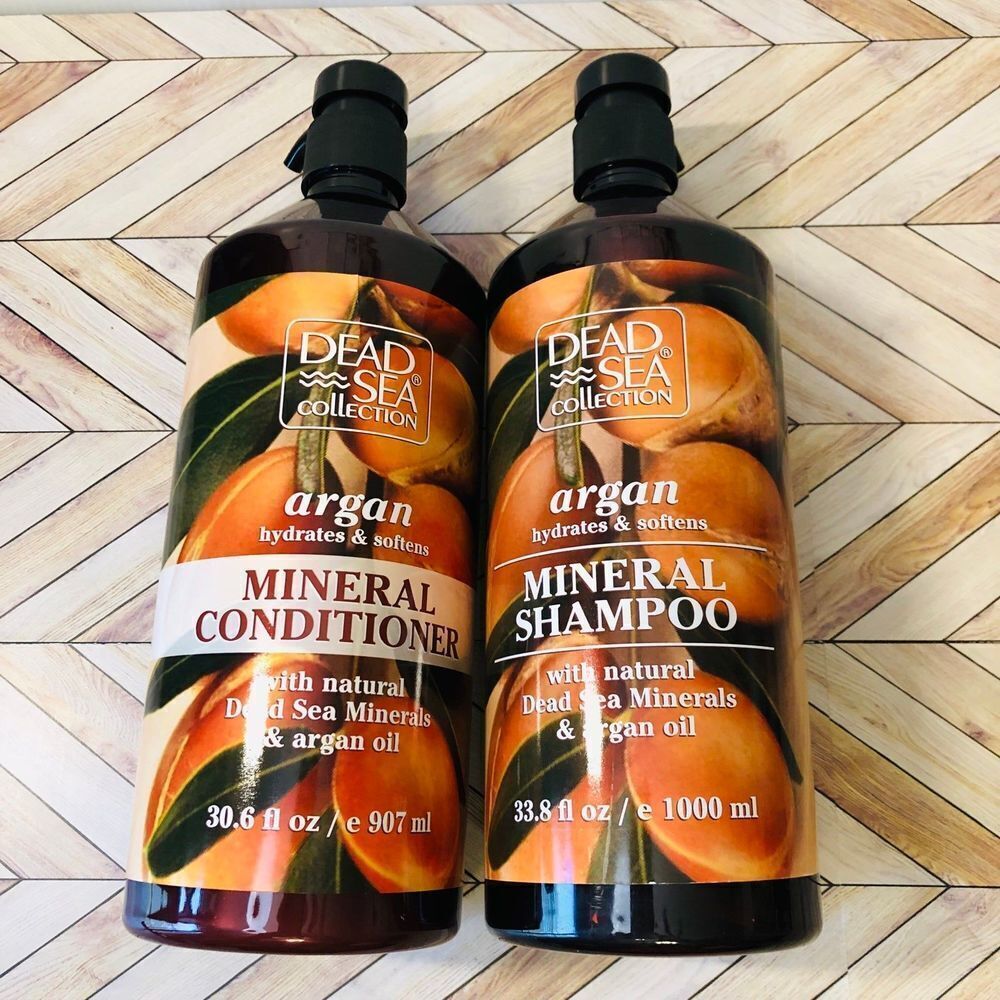 Dead Sea Collection Softening Shampoo and Conditioner Set with Natural Argan Oil